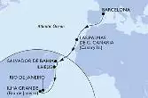Barcelona,Las Palmas de G.Canaria,Salvador,Ilheus,Ilha Grande,Rio de Janeiro