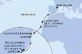 Barcelona,Las Palmas de G.Canaria,Salvador,Ilheus,Ilha Grande,Rio de Janeiro,Santos