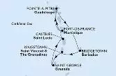 Fort de France,Pointe-a-Pitre,Bridgetown,Kingstown,Saint George,Castries,Fort de France,Pointe-a-Pitre