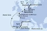 Kiel,Copenhagen,Amsterdam,Cherbourg,Malaga,Alicante,Tarragona