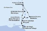 Pointe-a-Pitre,Bridgetown,Kingstown,Port of Spain,Saint George,Fort de France,Pointe-a-Pitre