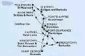 Fort de France,Pointe-a-Pitre,Castries,Bridgetown,Kingstown,Saint George,Fort de France,Pointe-a-Pitre,St John s,Philipsburg,Basseterre,Roseau,Fort de France