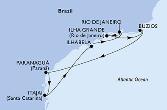Rio de Janeiro,Ilha Grande,Buzios,Paranagua,Itajai,Ilhabela,Rio de Janeiro
