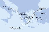 Piraeus,Izmir,Istanbul,Corfu,Bari