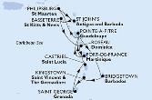 Fort de France,Pointe-a-Pitre,Philipsburg,St John s,Basseterre,Roseau,Fort de France,Pointe-a-Pitre,Bridgetown,Kingstown,Saint George,Castries,Fort de France