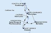 Fort de France,Pointe-a-Pitre,Bridgetown,Kingstown ,Saint George,Castries,Fort de France