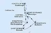 Fort de France,Pointe-a-Pitre,Castries,Bridgetown,Saint George,Kingstown ,Fort de France