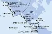 Seattle,Ketchikan,Sitka,Endicott Arm and Dawes Glacier,Juneau,Victoria,Seattle,Los Angeles,San Diego,Cabo San Lucas,Puntarenas,BLB-Panam Canal,CTB-Panama Canal,Colon,Cartagena,Miami