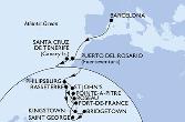 Barcelona,Puerto del Rosario,Santa Cruz de Tenerife,Philipsburg,Basseterre,Kingstown,Bridgetown,Saint George,Fort de France,Pointe-a-Pitre,St John s,Philipsburg,Basseterre,Roseau,Fort de France