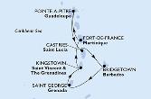 Pointe-a-Pitre,Castries,Bridgetown,Saint George,Kingstown,Fort de France,Pointe-a-Pitre