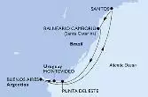 Santos,Balneario Camboriu,Punta Del Este,Montevideo,Buenos Aires,Santos