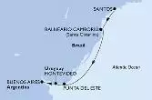 Santos,Balneario Camboriu,Punta Del Este,Montevideo,Buenos Aires