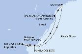 Balneario Camboriu,Punta Del Este,Montevideo,Buenos Aires,Santos,Balneario Camboriu