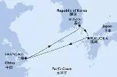 Shanghai,Busan,Fukuoka,Shanghai