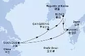 Shanghai,Gangjeong,Busan,Sasebo,Shanghai