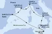 Barcelona,Marseille,Genoa,Naples,Palermo,Valletta,Barcelona