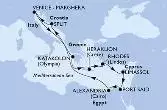 Venice-Marghera,Katakolon,Heraklion,Rhodes,Limassol,Port Said,Alexandria,Split,Venice-Marghera