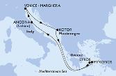 Ancona,Venice-Marghera,Kotor,Mykonos,Mykonos,Syros,Ancona