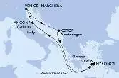 Ancona,Venice-Marghera,Kotor,Mykonos,Mykonos,Syros,Ancona