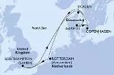 Southampton,Skagen,Aarhus,Copenhagen,Rotterdam,Southampton