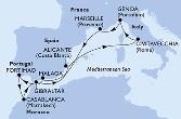Genoa,Marseille,Malaga,Portimao,Casablanca,Gibraltar,Alicante,Civitavecchia,Genoa