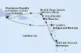 La Romana,Catalina Island,Virgin Gorda,Philipsburg,Fort de France,St John s,La Romana