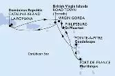 Fort de France,Pointe-a-Pitre,Road Town,La Romana,Catalina Island,Virgin Gorda,Philipsburg,Fort de France