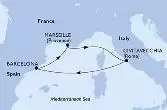 Civitavecchia,Barcelona,Marseille,Civitavecchia