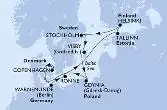 Warnemunde,Ronne,Tallinn,Helsinki,Stockholm,Visby,Gdynia,Copenhagen,Warnemunde