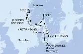 Warnemunde,Sandnes,Bergen,Kristiansand,Oslo,Copenhagen,Warnemunde