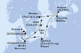 Warnemunde,Gdynia,Tallinn,Helsinki,Stockholm,Visby,Copenhagen,Warnemunde