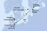 Copenhagen,Warnemunde,Stockholm,Helsinki,Tallinn,Copenhagen