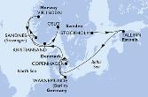 Stockholm,Tallinn,Copenhagen,Warnemunde,Sandnes,Vik i Sogn,Kristiansand,Oslo
