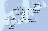 Copenhagen,Warnemunde,Klaipeda,Tallinn,Helsinki,Stockholm,Stockholm,Visby,Copenhagen