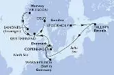 Stockholm,Tallinn,Copenhagen,Warnemunde,Vik i Sogn,Sandnes,Kristiansand,Oslo