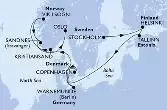 Stockholm,Helsinki,Tallinn,Copenhagen,Warnemunde,Kristiansand,Vik i Sogn,Sandnes,Oslo