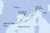 Barcelona,Genoa,Marseille,Barcelona