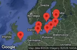 NORWEGIAN SUN - itinerár  10 nocí odchod z HELSINKI, FINLAND dňa 02/10/2026 -  FINLAND, ESTONIA, SWEDEN, LATVIA, LITHUANIA, POLAND, GERMANY, DENMARK, GREAT BRITAIN