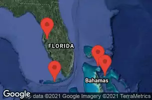 TAMPA, FLORIDA, KEY WEST, FLORIDA, NASSAU, BAHAMAS, PERFECT DAY COCOCAY -  BAHAMAS, CRUISING