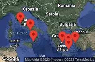 Civitavecchia, Italy, AMALFI COAST (SALERNO) -ITALY, SICILY (MESSINA), ITALY, CRUISING, SANTORINI, GREECE, EPHESUS (KUSADASI), TURKEY, MYKONOS, GREECE, ATHENS (PIRAEUS), GREECE