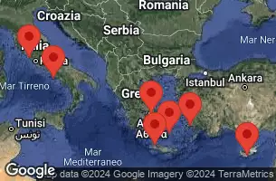 ATHENS (PIRAEUS), GREECE, SANTORINI, GREECE, CHANIA (SOUDA) -CRETE - GREECE, BODRUM, TURKEY, LIMASSOL, CYPRUS, CRUISING, NAPLES/CAPRI, ITALY, Civitavecchia, Italy
