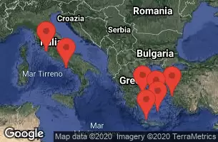 Civitavecchia, Italy, CRUISING, CHANIA (SOUDA) -CRETE - GREECE, MYKONOS, GREECE, EPHESUS (KUSADASI), TURKEY, SANTORINI, GREECE, ATHENS (PIRAEUS), GREECE, NAPLES/CAPRI, ITALY
