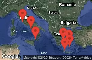 Civitavecchia, Italy, SICILY (MESSINA), ITALY, CRUISING, CHANIA (SOUDA) -CRETE - GREECE, MYKONOS, GREECE, ATHENS (PIRAEUS), GREECE, SANTORINI, GREECE, NAPLES/CAPRI, ITALY