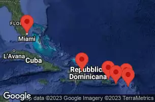 MIAMI, FLORIDA, CRUISING, PUERTO PLATA, DOMINICAN REP, ST. CROIX, U.S.V.I., BASSETERRE, ST. KITTS, PHILIPSBURG, ST. MAARTEN, SAN JUAN, PUERTO RICO