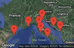 BARCELONA (TARRAGONA) -  SPAIN, NICE (VILLEFRANCHE), FRANCE, FLORENCE/PISA(LIVORNO),ITALY, Civitavecchia, Italy, NAPLES/CAPRI, ITALY, CRUISING, VENICE, ITALY, SPLIT CROATIA, KOTOR, MONTENEGRO, BARCELONA, SPAIN